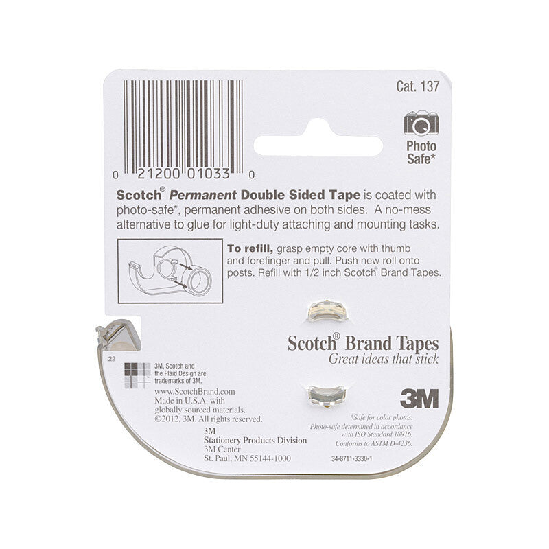 SCOTCH D-S Tape 137 Box of 12