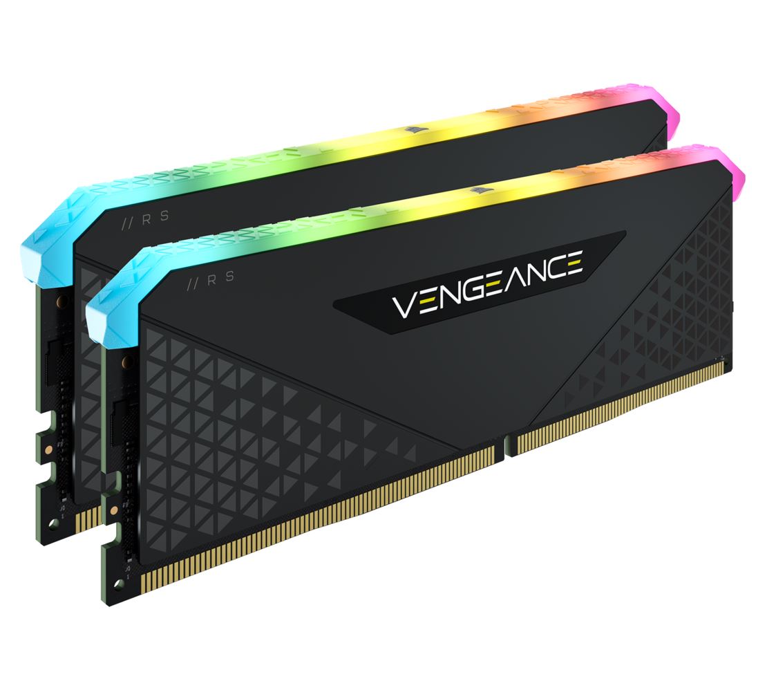 CORSAIR Vengeance RGB RS 32GB (2x16GB) DDR4 3600MHz C18 18-22-22-42 Desktop Gaming Memory Black