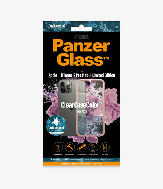 PANZER GLASS ClearCaseColor Apple iPhone 12 Pro Max - Rose Gold Limited Edition (0275), Slim fashionable design, Enhance protection