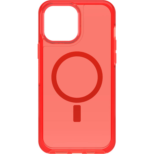 OTTERBOX Apple iPhone 13 Pro Max Symmetry Series+ Clear Antimicrobial Case for MagSafe (77-83666) - In The Red - Seamless interaction with MagSafe