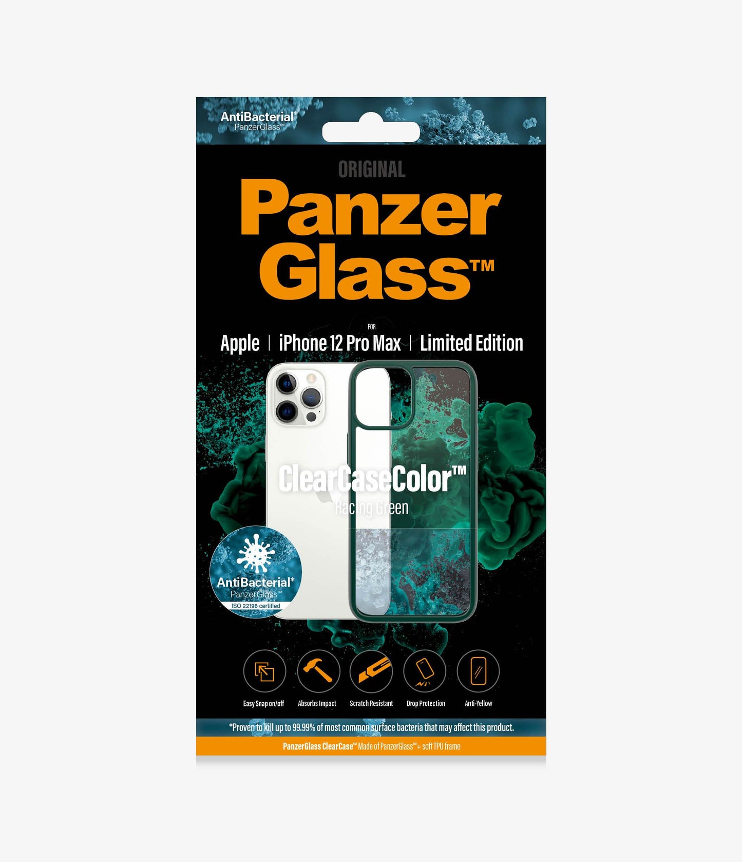 PANZER GLASS ClearCaseColor Apple iPhone 12 Pro Max - Racing Green Limited Edition (0269) Most powerful ClearCase  ever