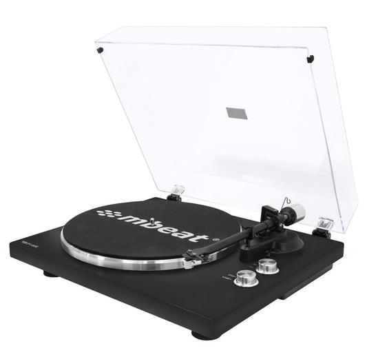 MBEAT PT-18M Bluetooth Turntable Player (MMC, USB, Anti-skating, Preamplifier)--matt black