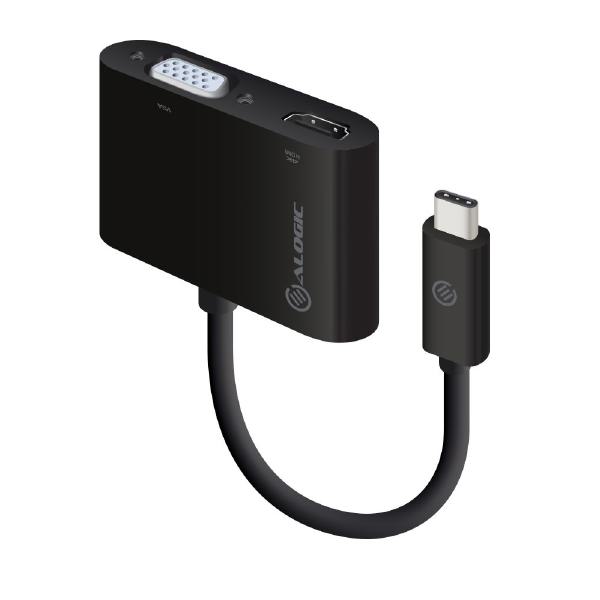 ALOGIC 2-in-1 USB-C to HDMI VGA Adapter - Male to 2-Female