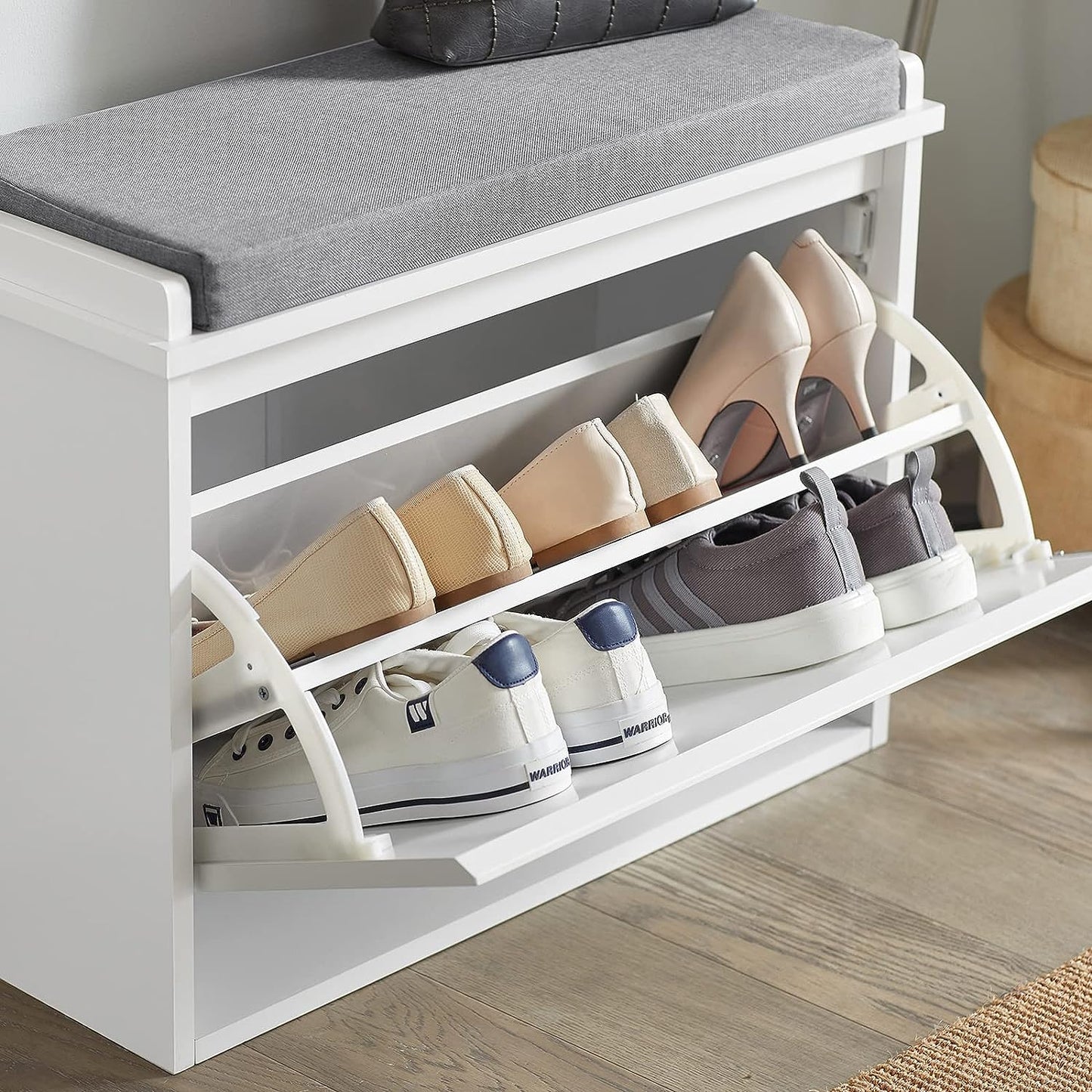 Hallway Shoe Bench Rack Cabinet Seat Cushion