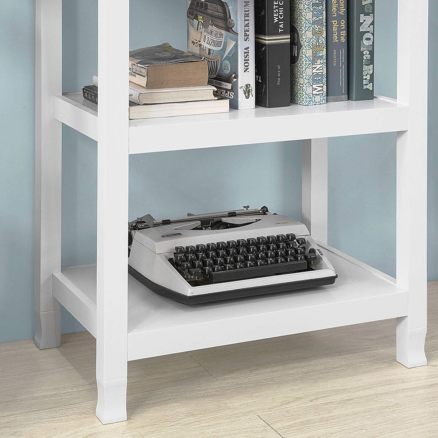 Console Table 3 Shelves, White