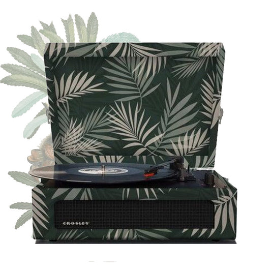 Crosley Voyager Turntable Record Player 3 Speed Bluetooth Tropical Fern Green