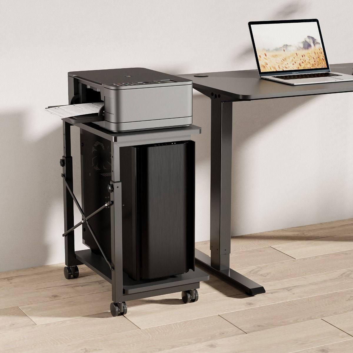 activiva Height Adjustable PC & Printer Storage Stand