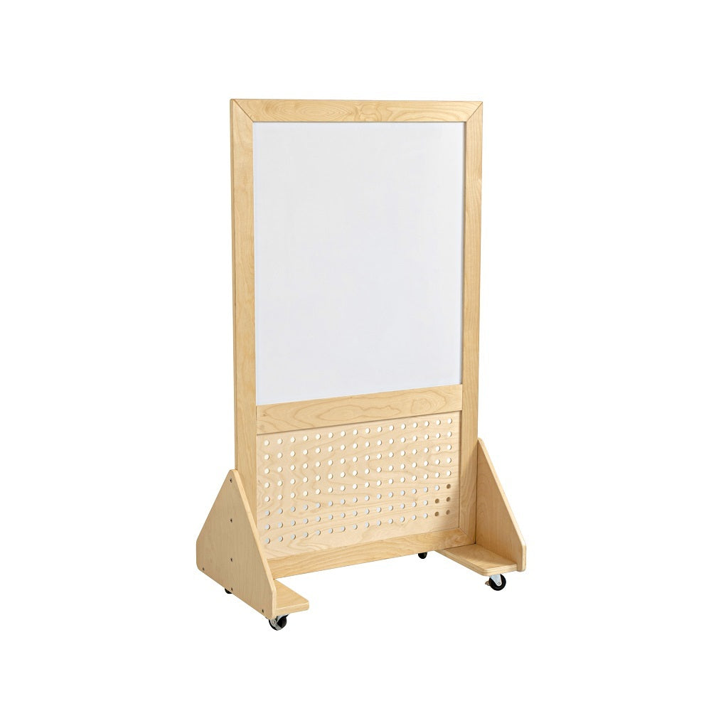 Jooyes Magnetic Mobile Discover Whiteboard with Pegboard - H140cm