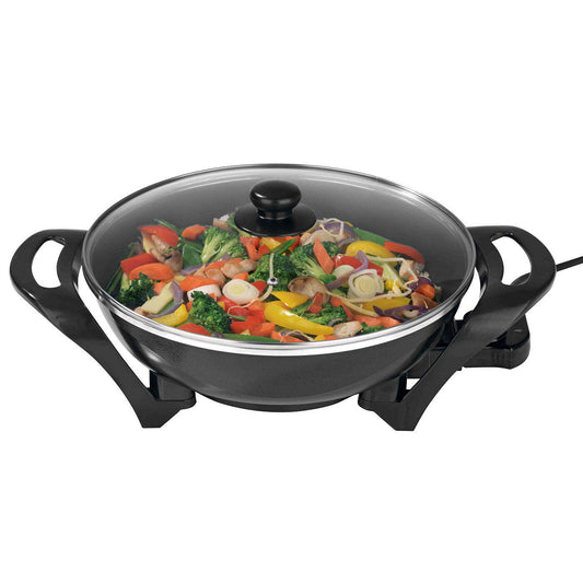 Large Electric Wok, Non-Stick, 4.5L Capacity, 240 C Max