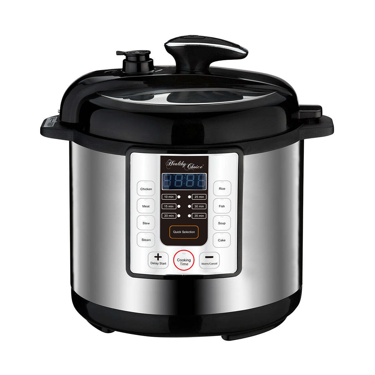 6L Electric Slow & Pressure Cooker (Silver) 8 Programs, 1000W