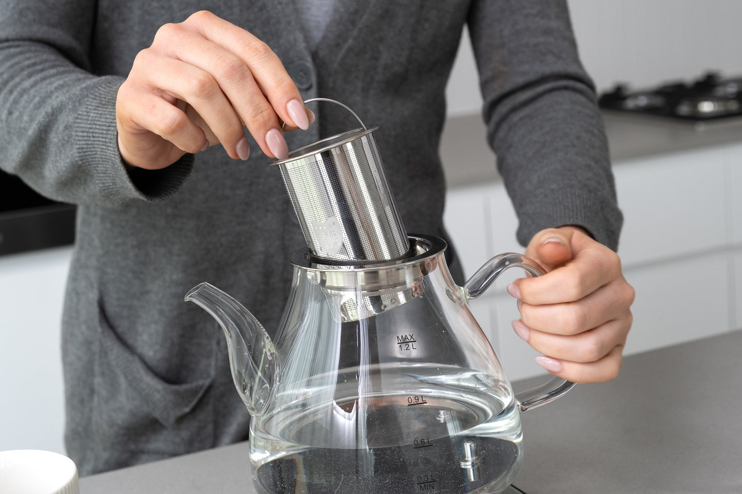 TeaCraft Pro 1.2L Digital Glass Kettle & Infuser