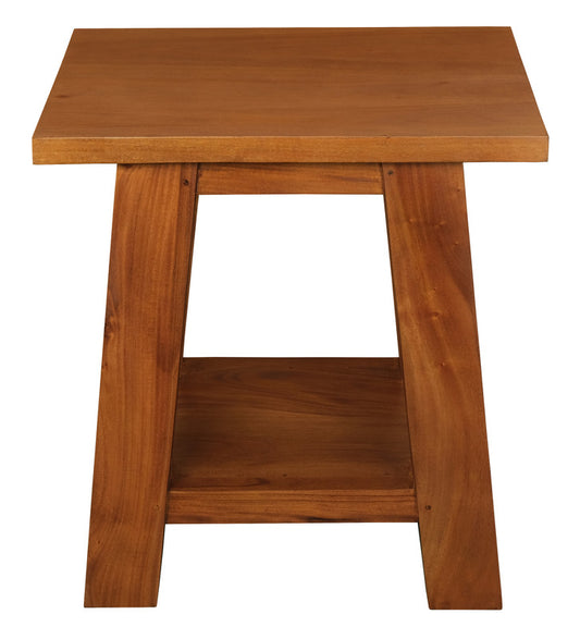 Tokyo Solid Mahogany Timber Lamp Table (Light Pecan)