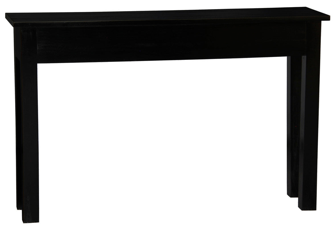 2 Drawer Straight Leg Sofa/Hall Table (Black)