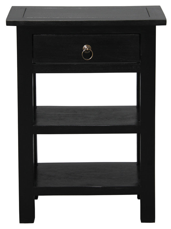 Elliot 1 Drawer Lamp Table (Black)