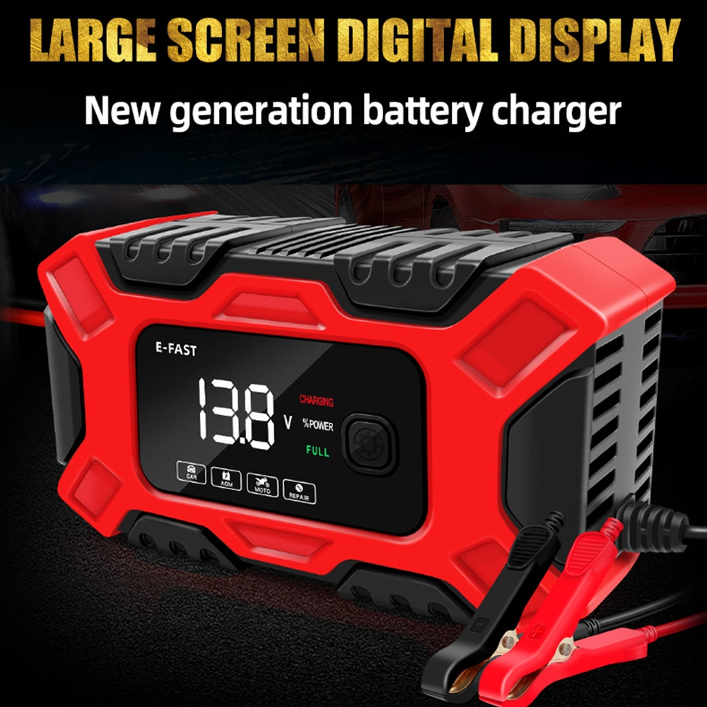 Car Battery Charger 12V 6A Model LCD Smart Battery Repair Boat Caravan Truck