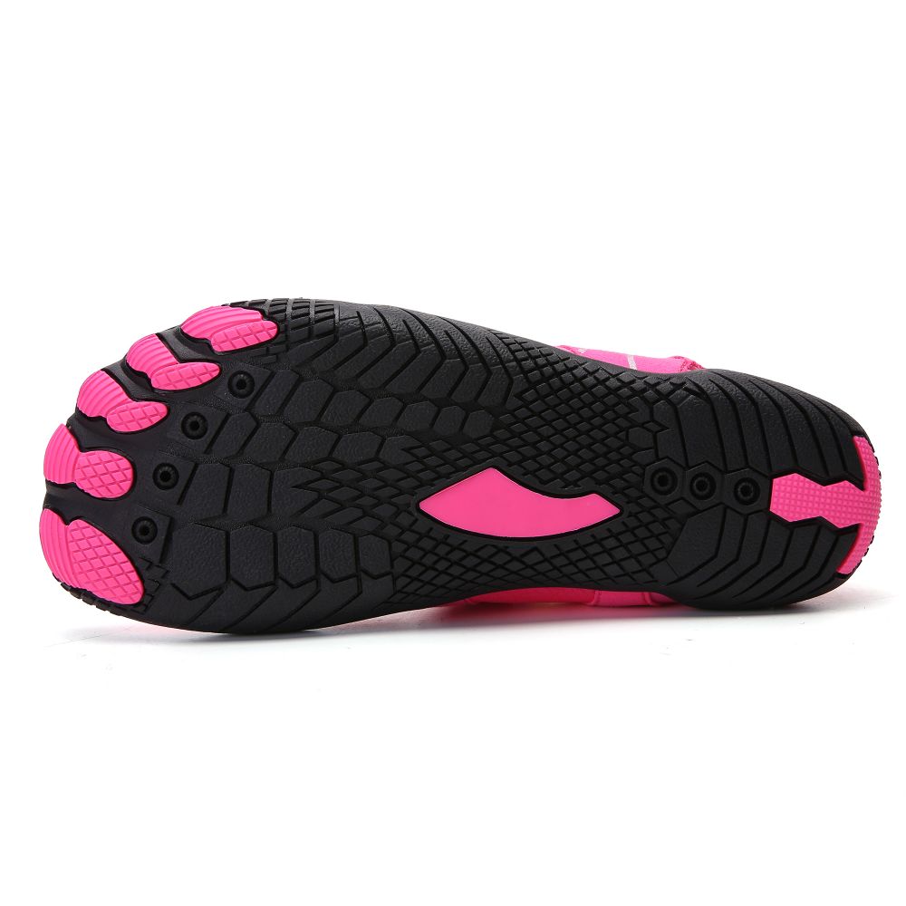 Women Water Shoes Barefoot Quick Dry Aqua Sports Shoes - Pink Size EU37 = US4