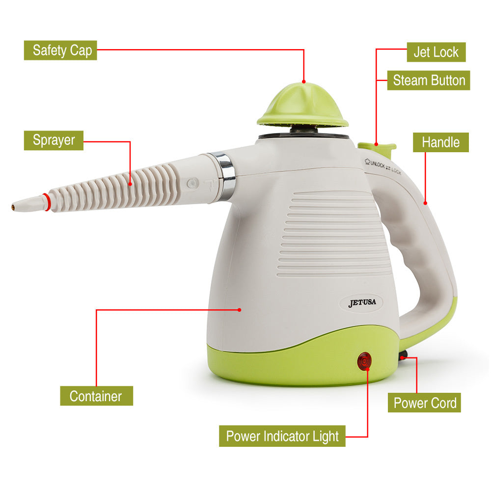 JET-USA Portable Steam Cleaner Multi-Purpose High Pressure Handheld