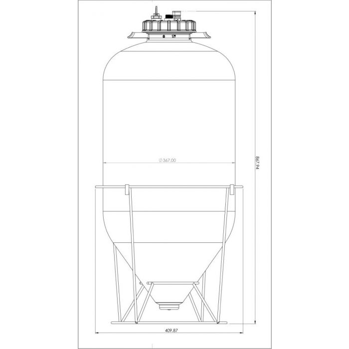 Keg King Snub Nose - 60L Fermenter