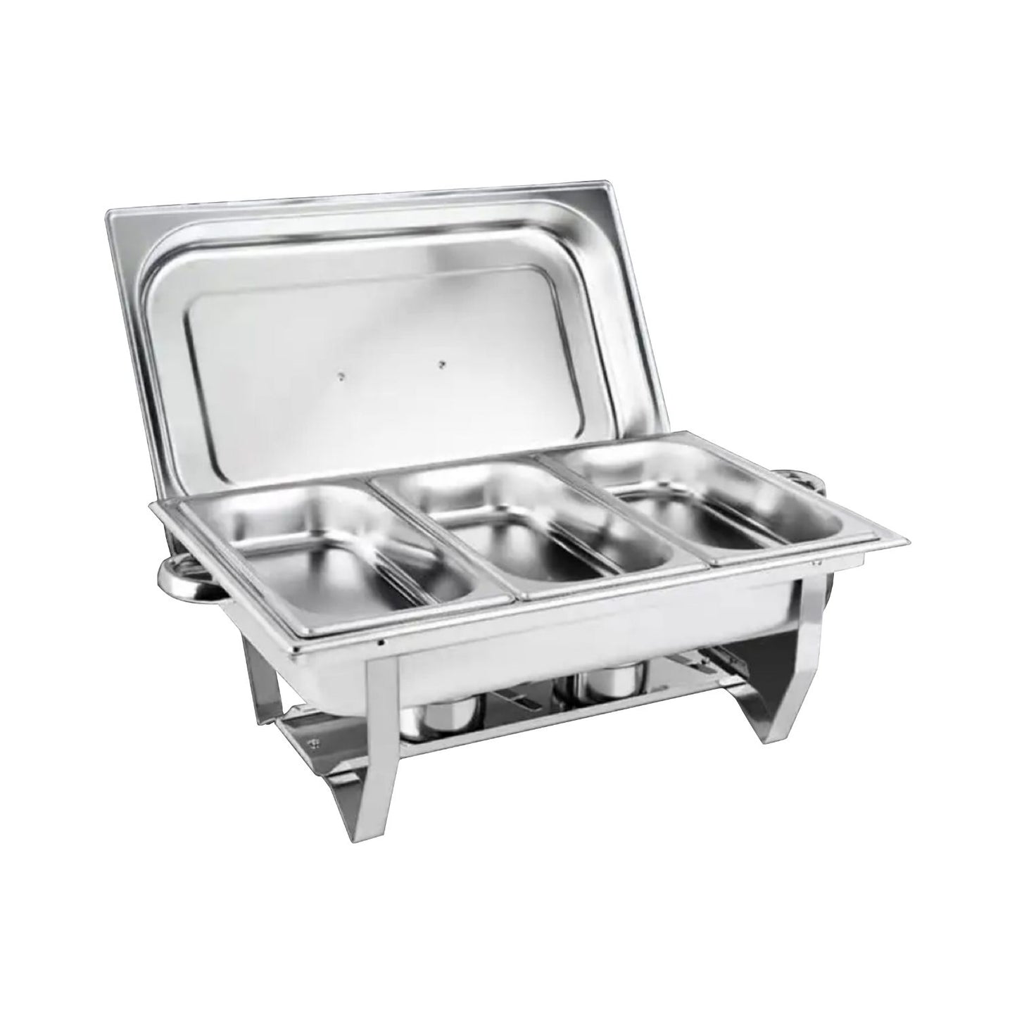 GOMINIMO 9L Chafing Dish Multifunctional Stainless Steel Food Buffet Warmer Pan (3x3L Triple Trays)