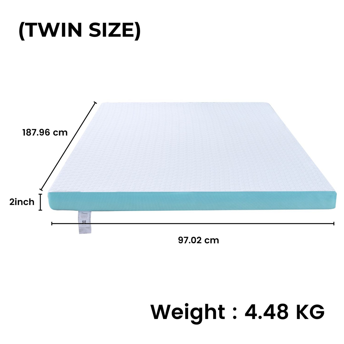 GOMINIMO Dual Layer Mattress Topper 2 inch with Gel Infused (Twin)