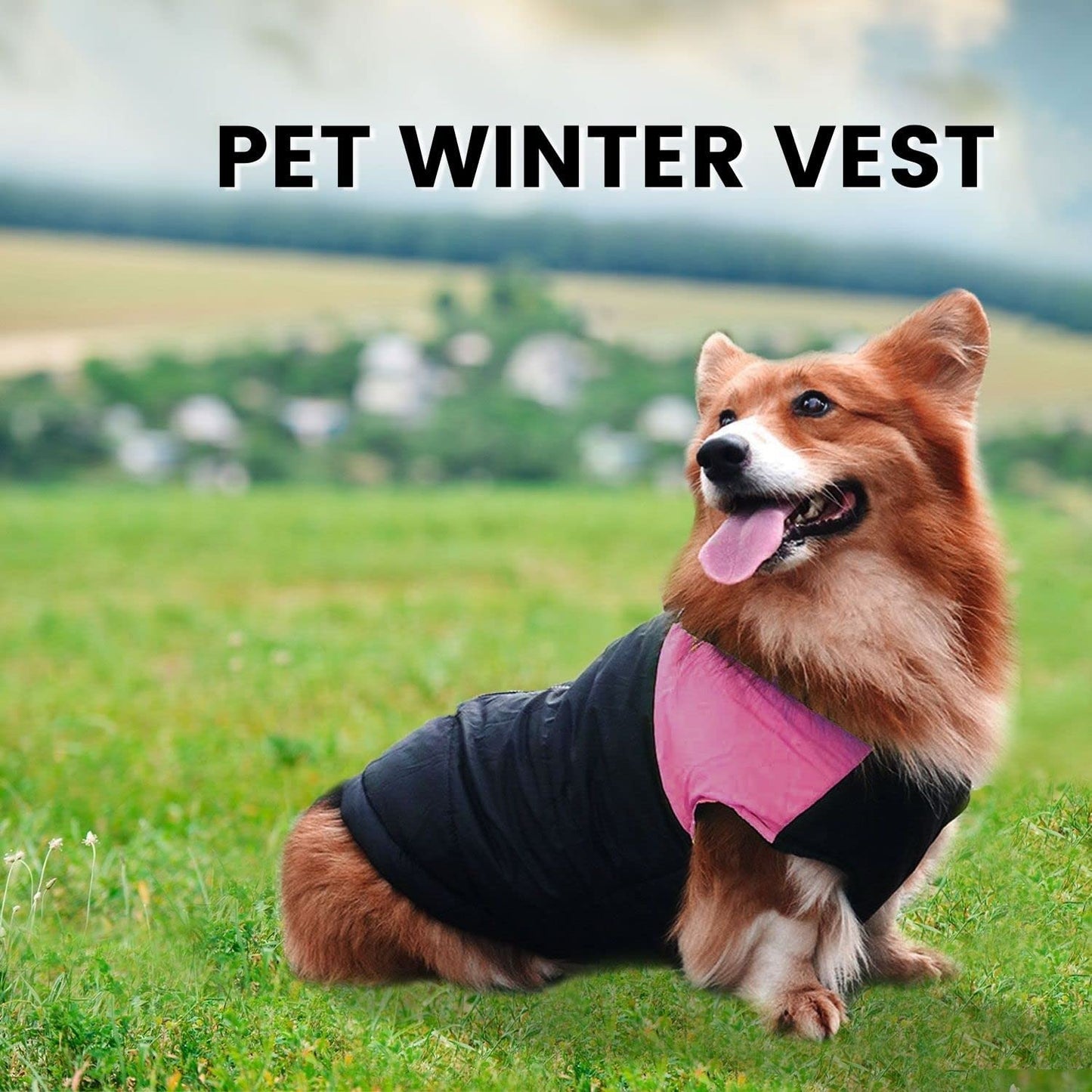 Floofi Pet Winter Vest (L Blue)