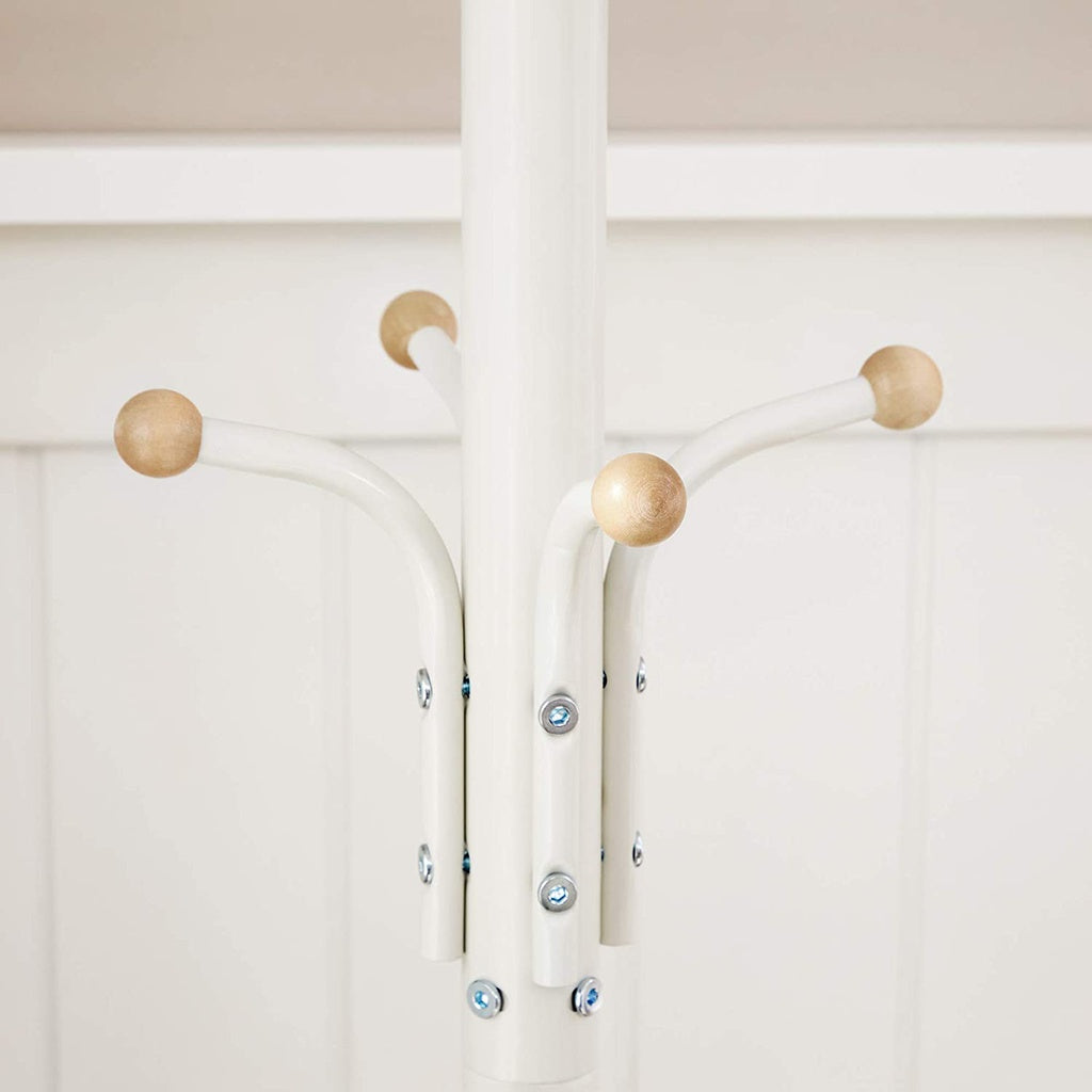 SONGMICS Metal Coat Rack 182 cm Tall Hall Tree White