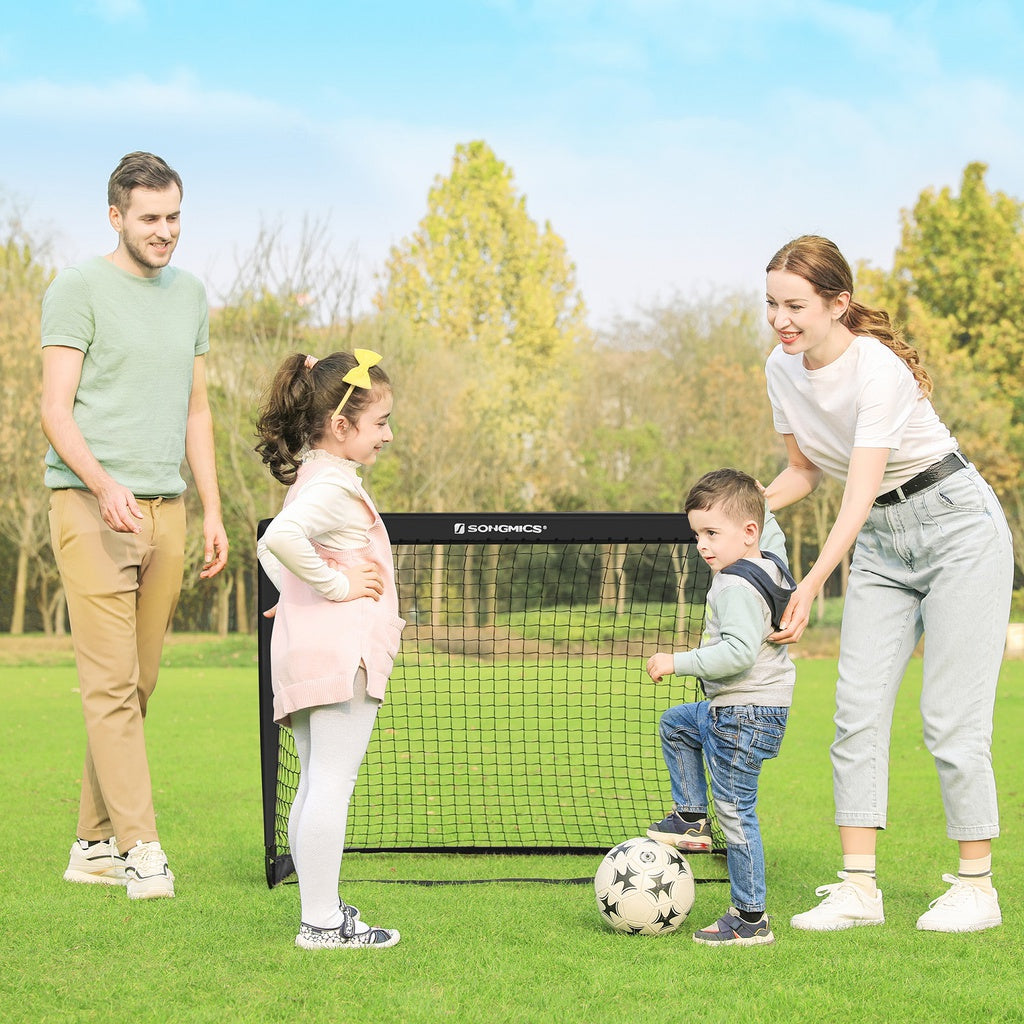 SONGMICS Set of 2 Portable Soccer Net 120cm Black