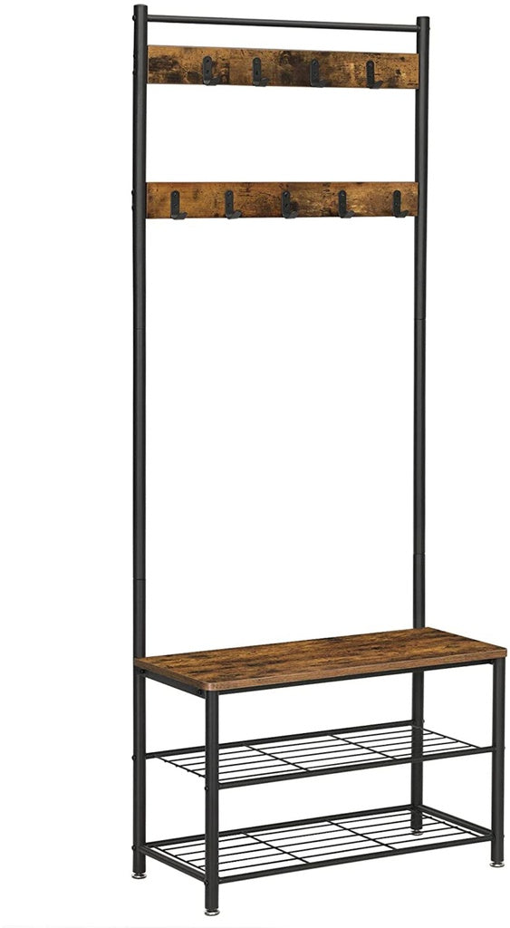 VASAGLE Coat Rack Stand Height 175 cm Rustic Brown