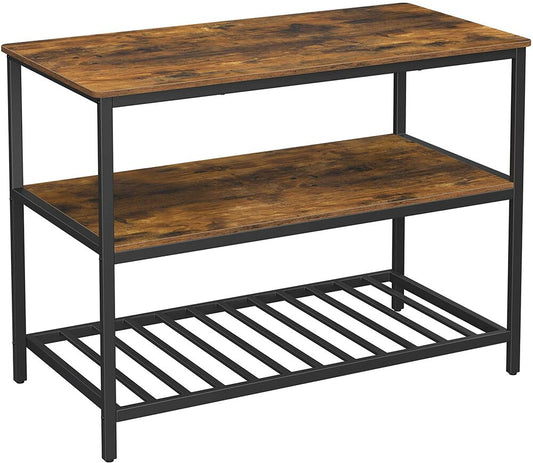 VASAGLE Kitchen Shelf Rustic Brown and Black