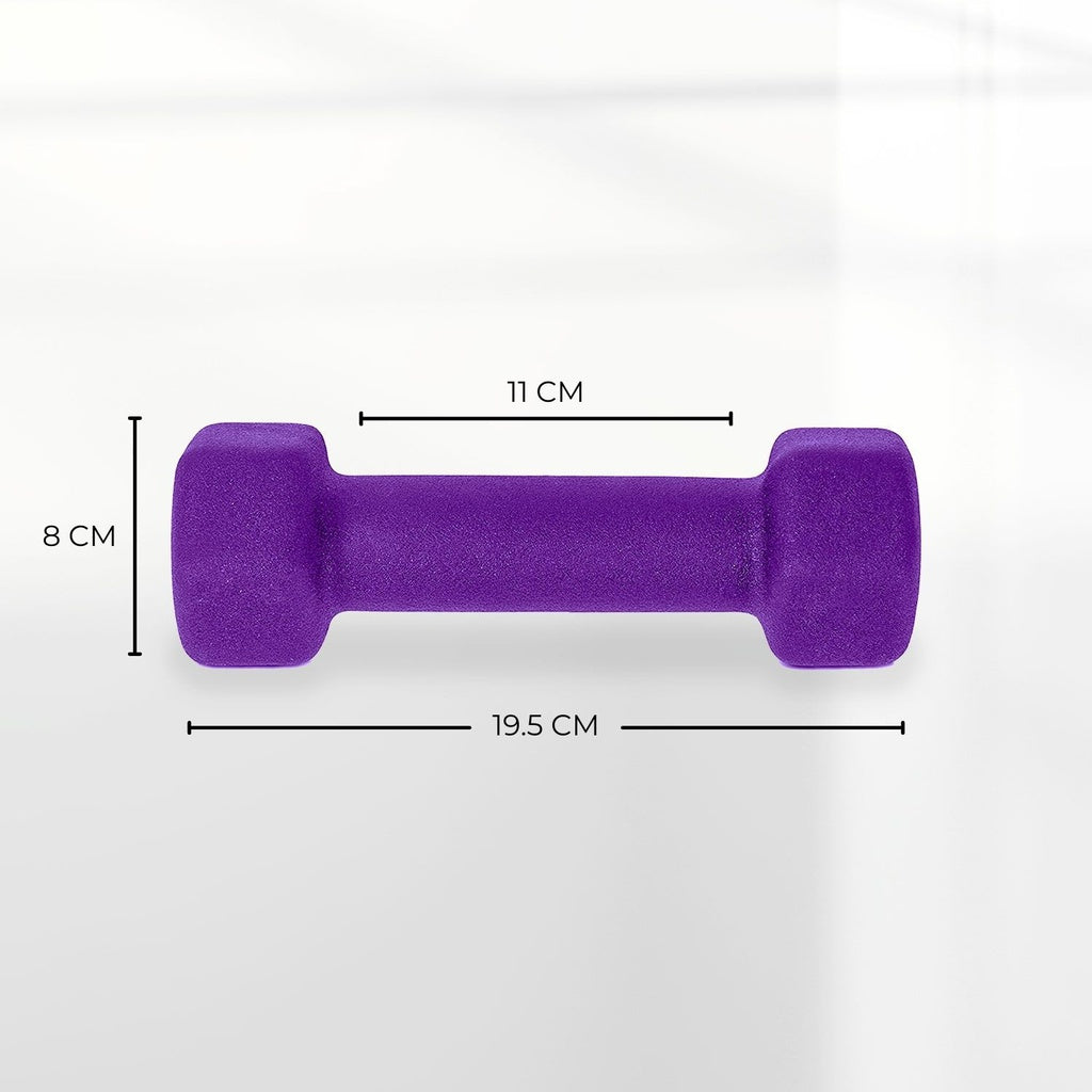 Verpeak Neoprene Dumbbell 3kg x 2 Purple