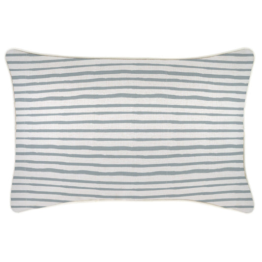 Cushion Cover-With Piping-Paint Stripes Smoke-35cm x 50cm