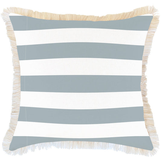 Cushion Cover-Coastal Fringe-Deck-Stripe-Smoke-60cm x 60cm