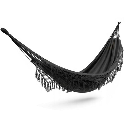 Boho Cotton Macrame Hammock-Black