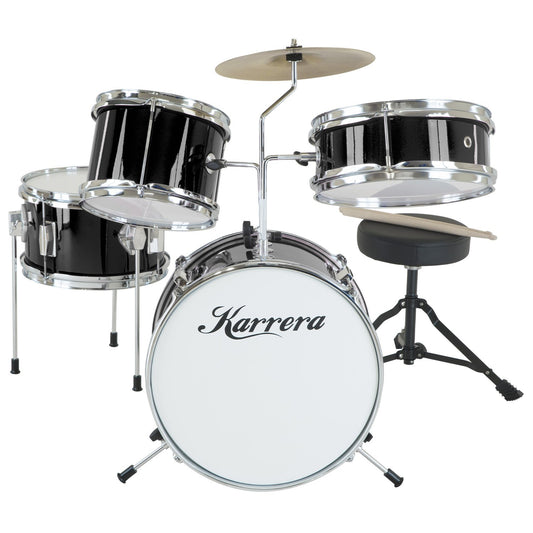 Karrera Children's 4pc Drum Kit - Black