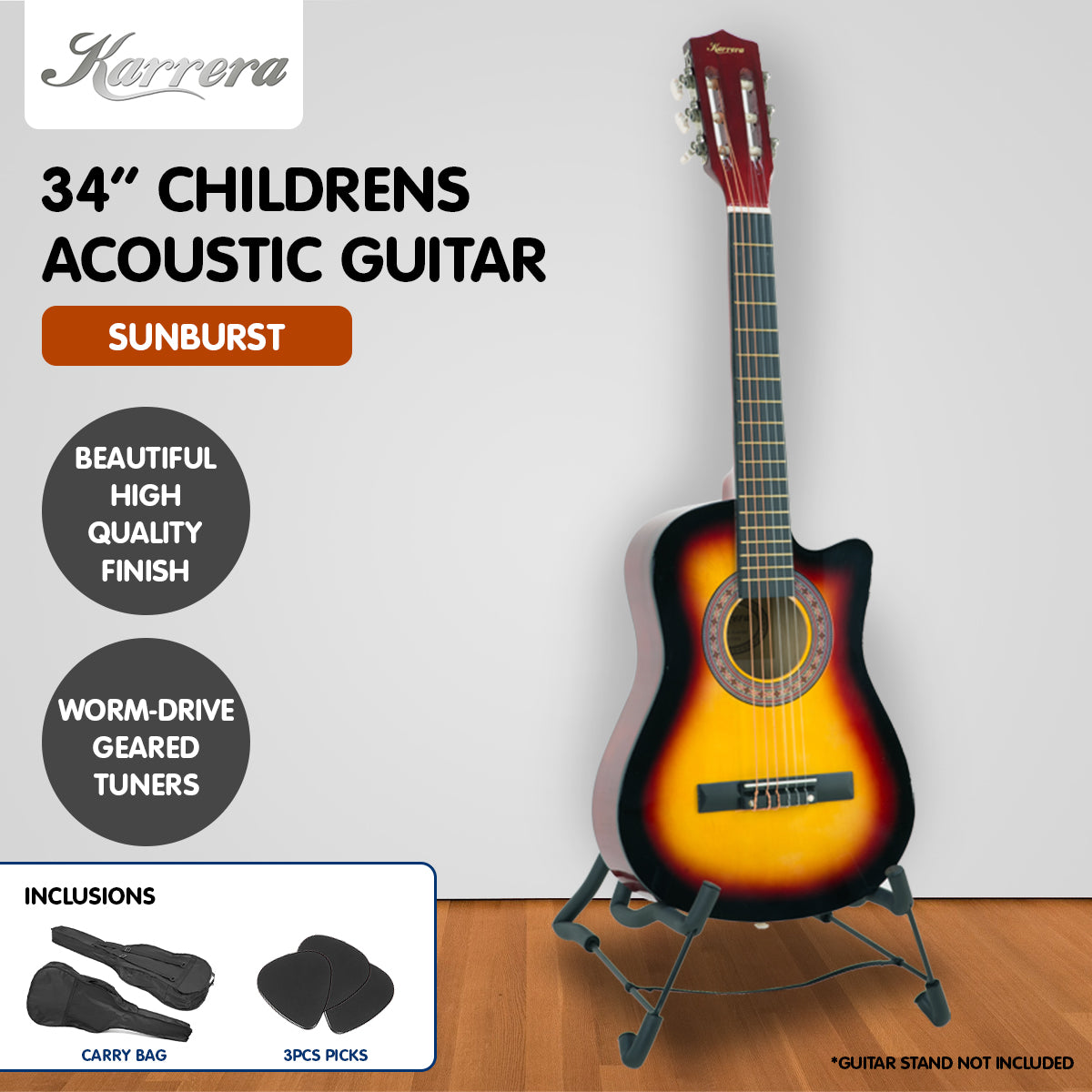 Karrera Childrens Acoustic Guitar Kids - Sunburst