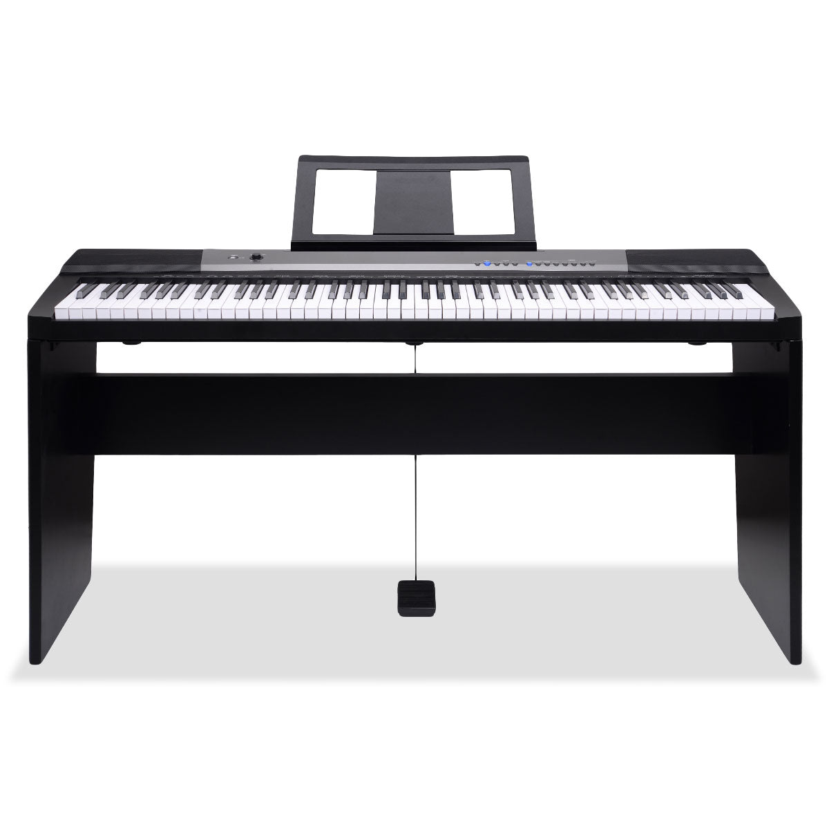 Karrera 88 Keys Electronic Keyboard Piano with Stand Black