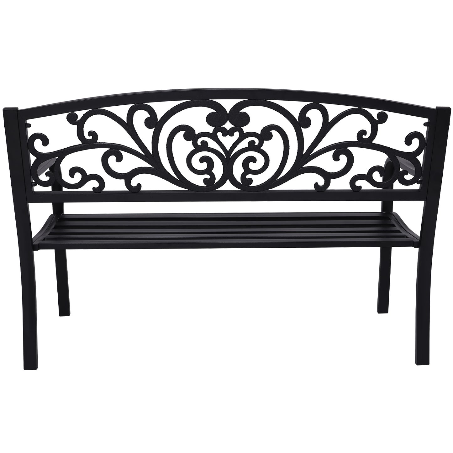 Wallaroo Steel Outdoor Garden Bench - Floral