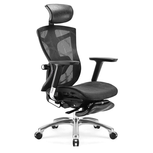 Sihoo Ergonomic Office Chair V1 4D Adjustable High-Back Breathable With Footrest And Lumbar Support Black