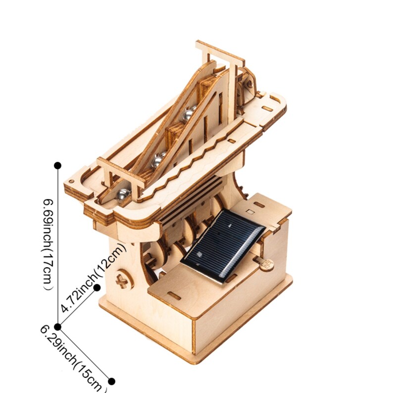 DIY Model Building Kits Marble run Lift Puzzle Solar or battery power options working mechanical lift-ages 8 plus