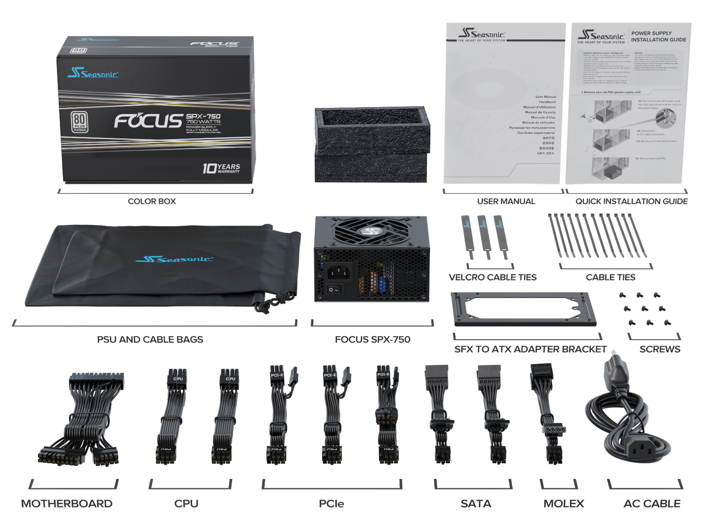 Seasonic FOCUS SPX-750 750W Fully Modular PSU