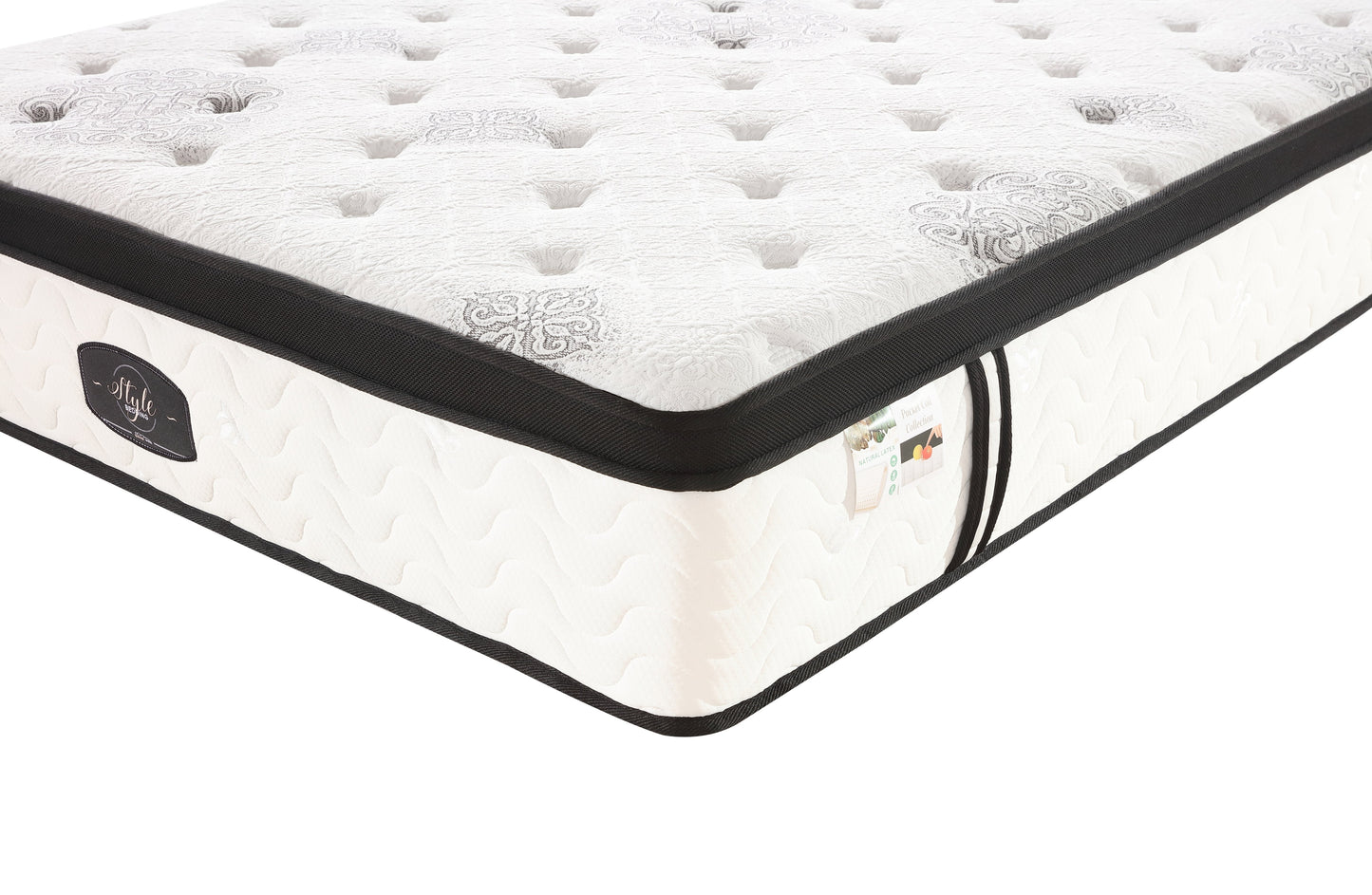 Chiro 7 Zone Latex Euro Top 35cm Pocket Spring Mattress - King Size