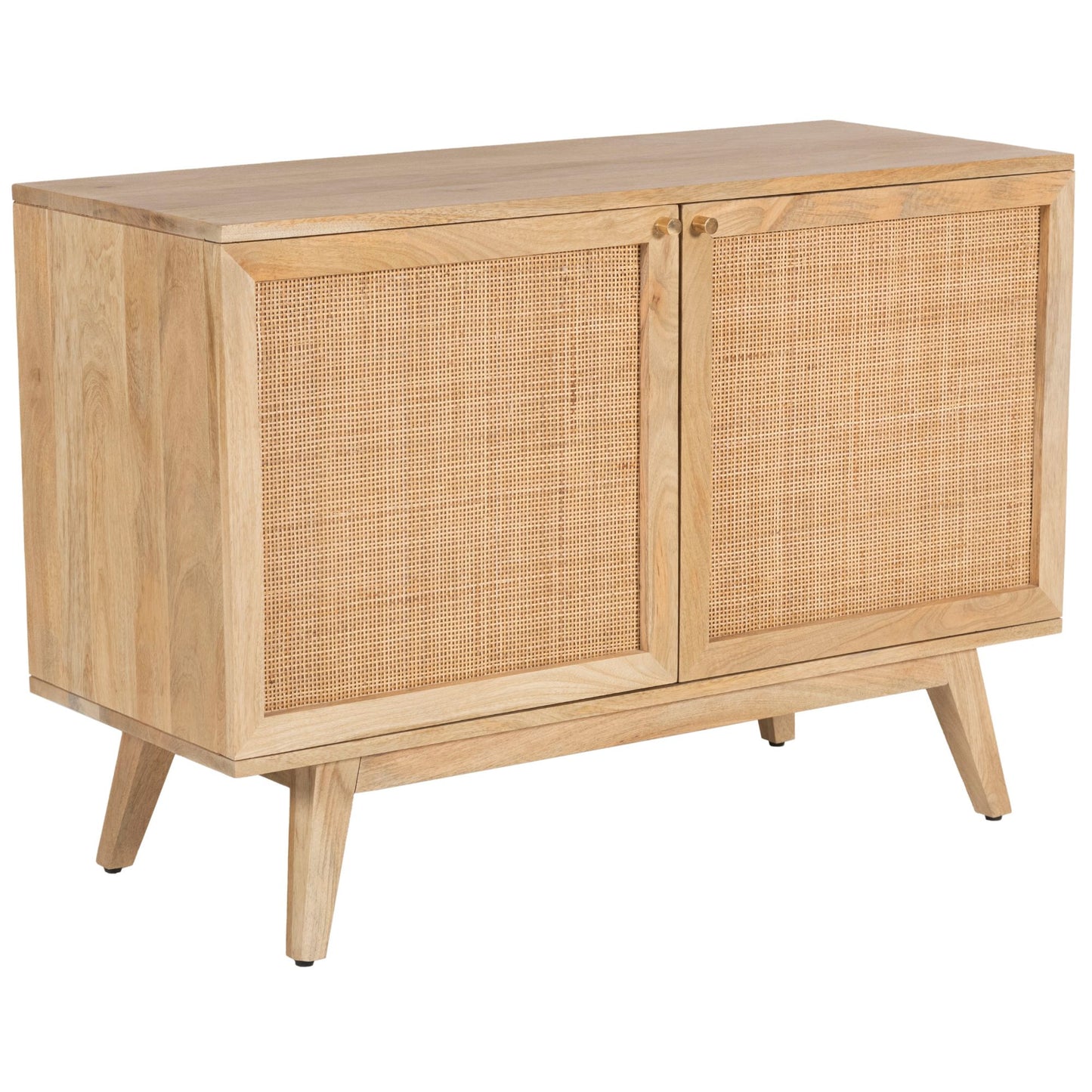 Olearia  Buffet Table 100cm 2 Door Solid Mango Wood Storage Cabinet Natural