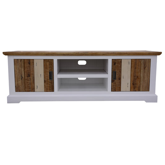 Orville ETU Entertainment TV Unit 180cm 2 Door Solid Acacia Timber - Multi Color