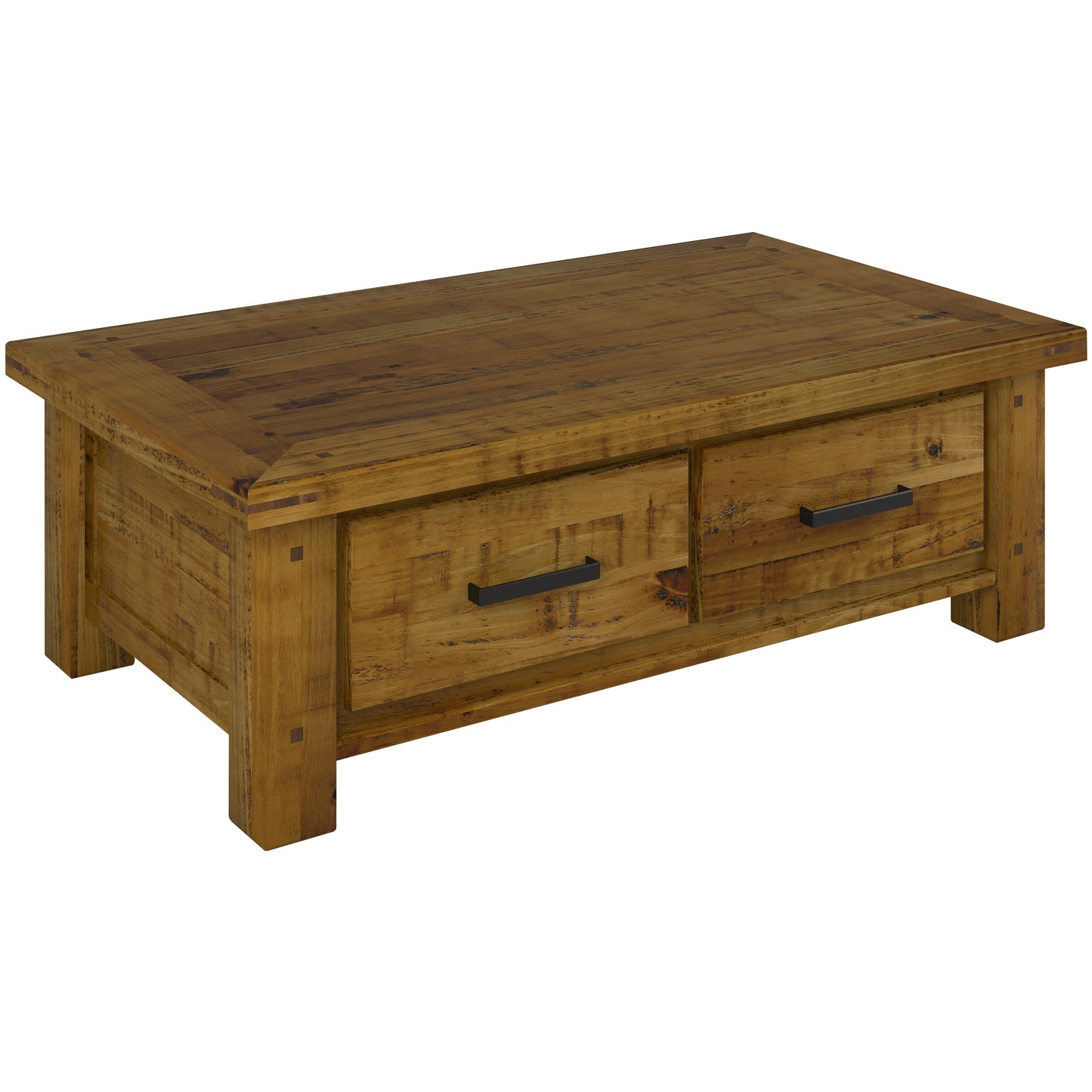 Teasel Coffee Table 140cm Solid Pine Timber Wood - Rustic Oak