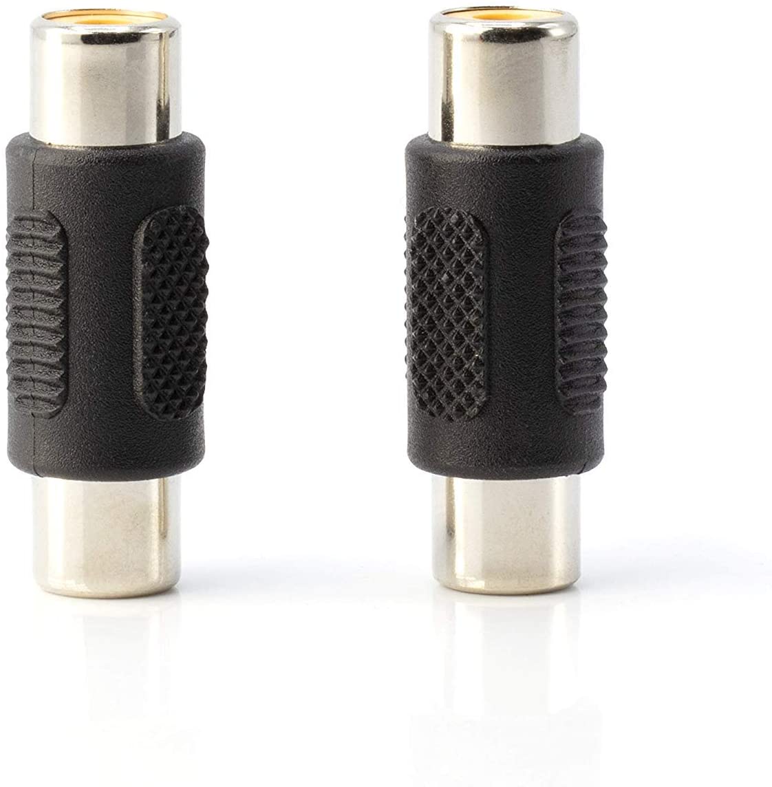 2x RCA Adapter Female to Female Coupler Extender Audio Video RCA Connectors