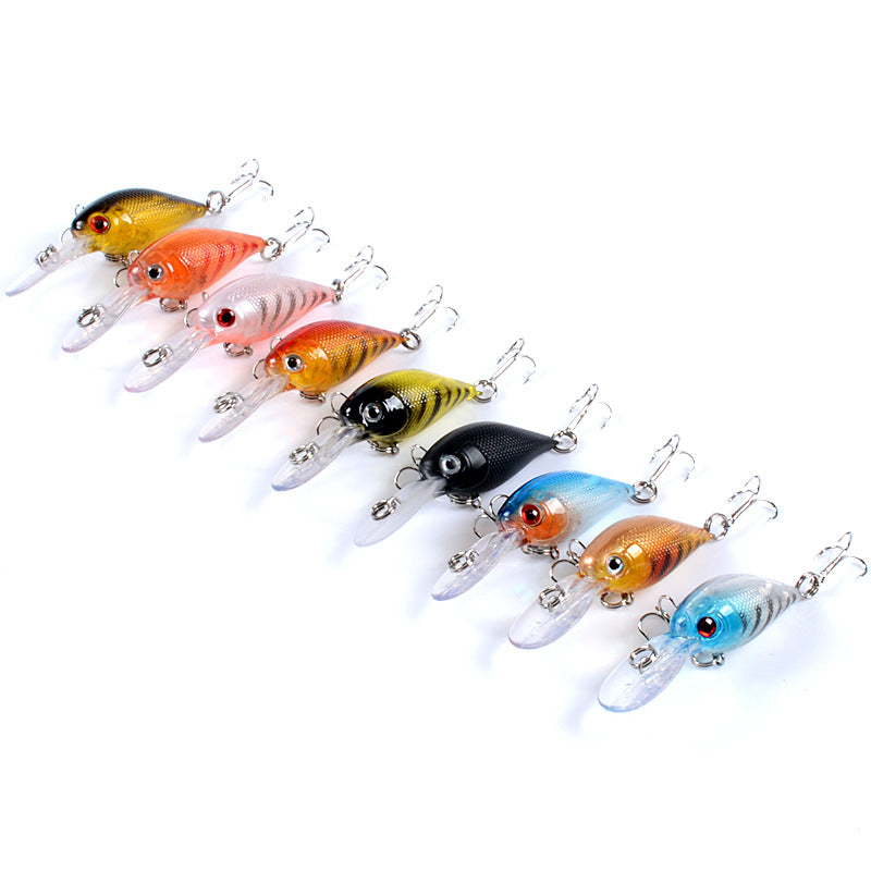 9x Popper Crank 5.7cm Fishing Lure Lures Surface Tackle Fresh Saltwater