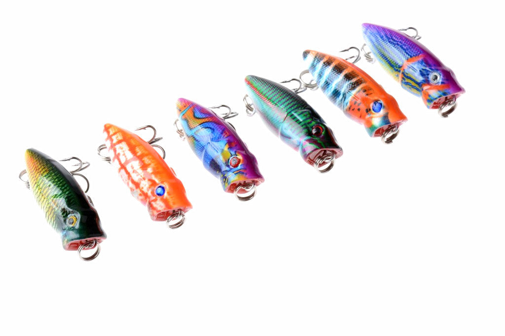 6X 3.5cm Popper Poppers Fishing Lure Lures Surface Tackle Fresh Saltwater