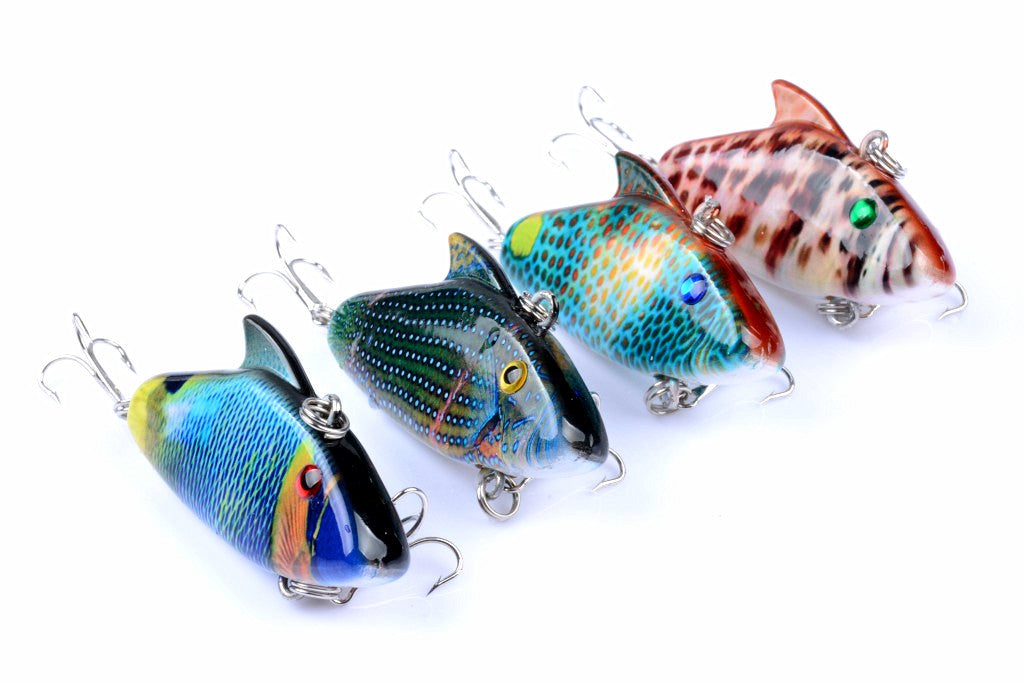 4x 5.5cm Vib Bait Fishing Lure Lures Hook Tackle Saltwater