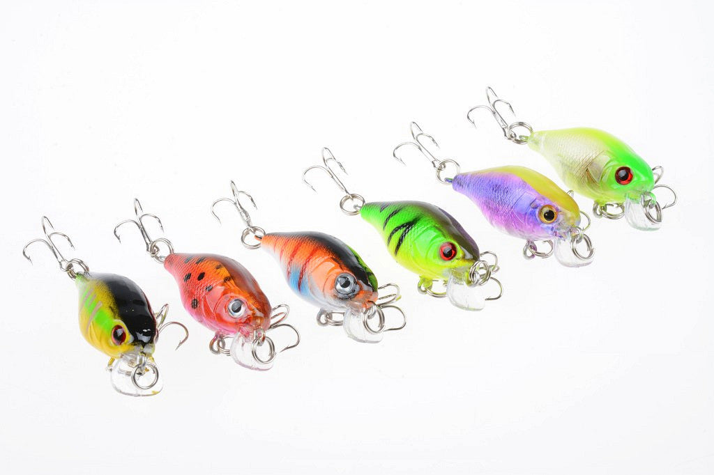 6x 4.5cm Popper Crank Bait Fishing Lure Lures Surface Tackle Saltwater