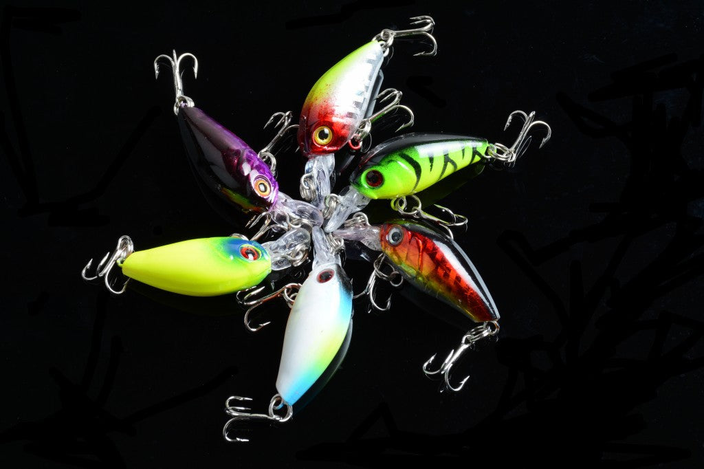 6x 4.5cm Popper Crank Bait Fishing Lure Lures Surface Tackle Saltwater